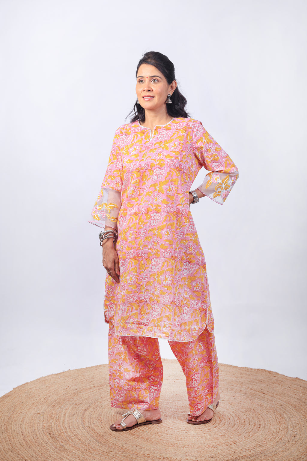 Pink kurta set