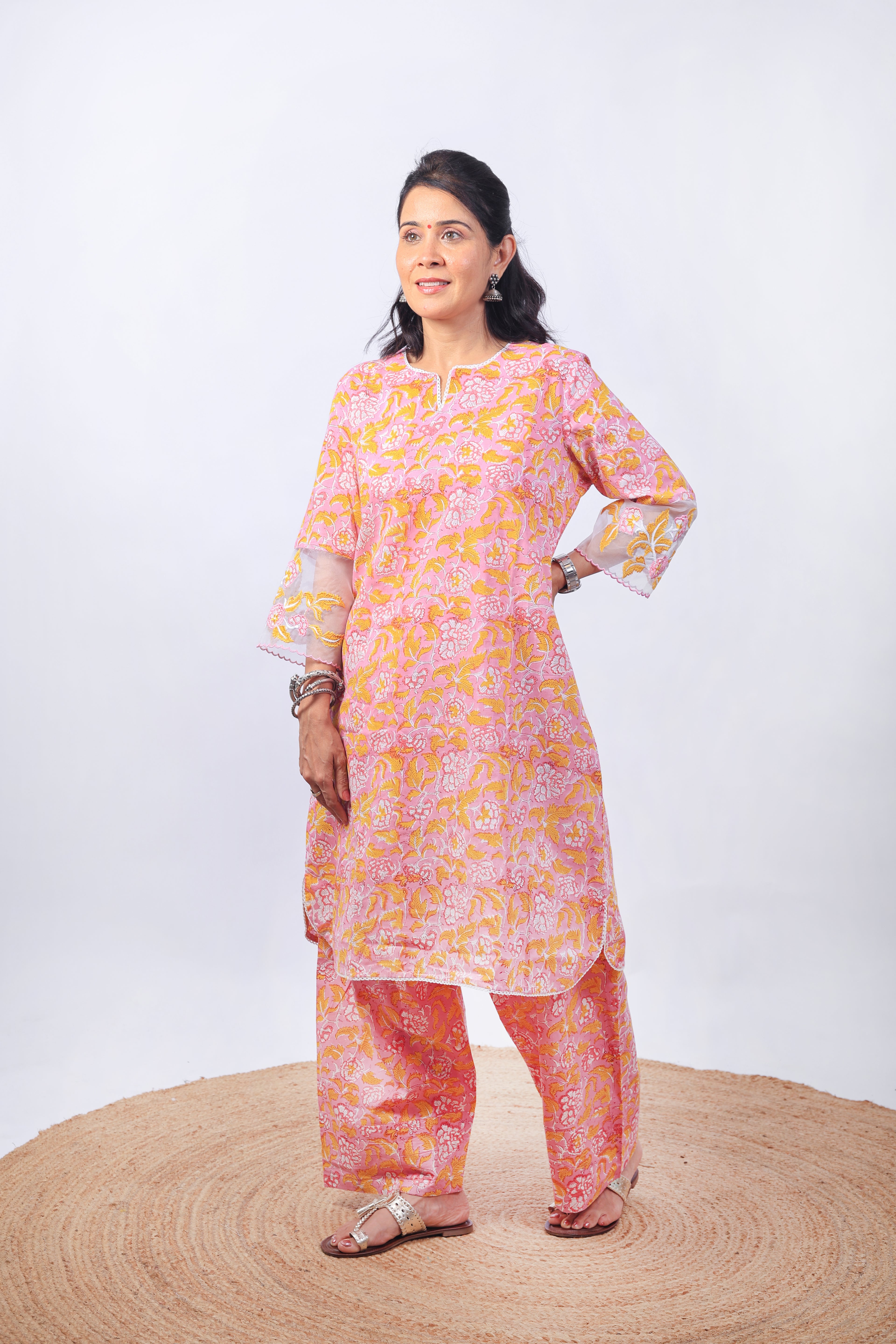 Pink kurta set