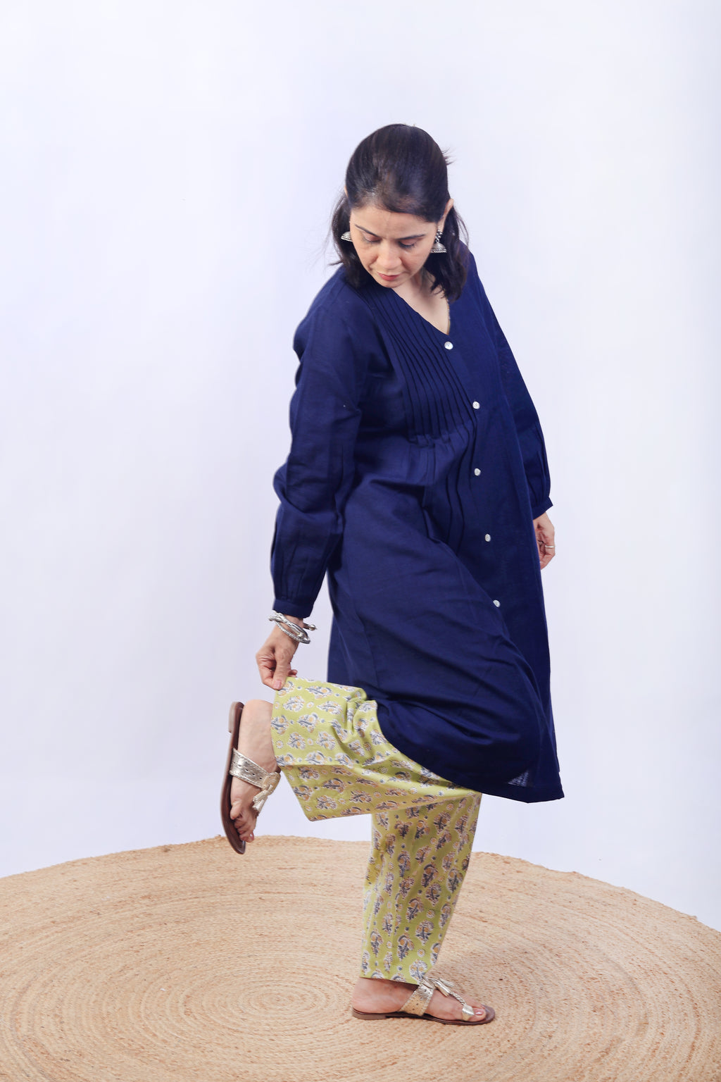 Blue farsi kurta set