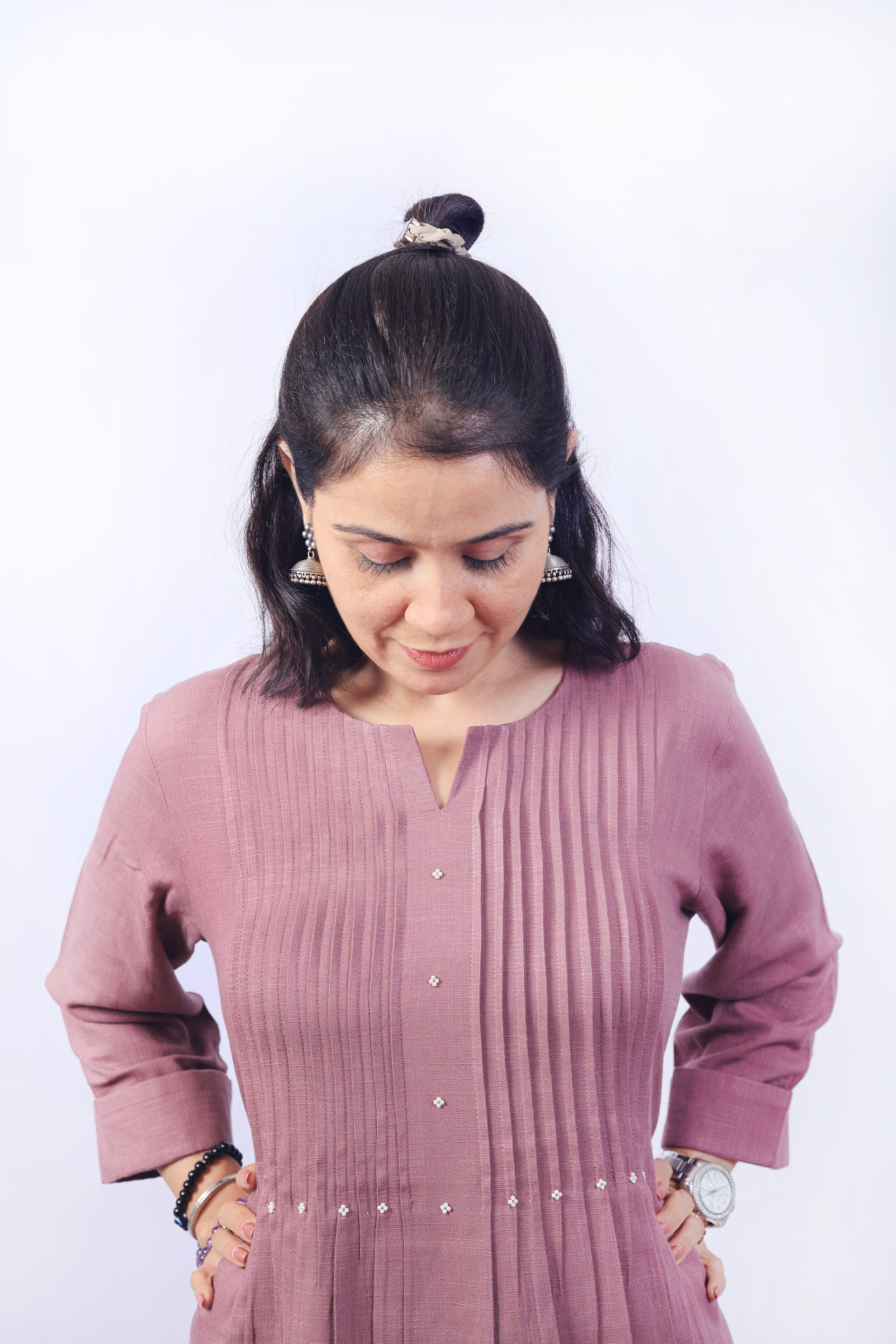 Purple farsi kurta set