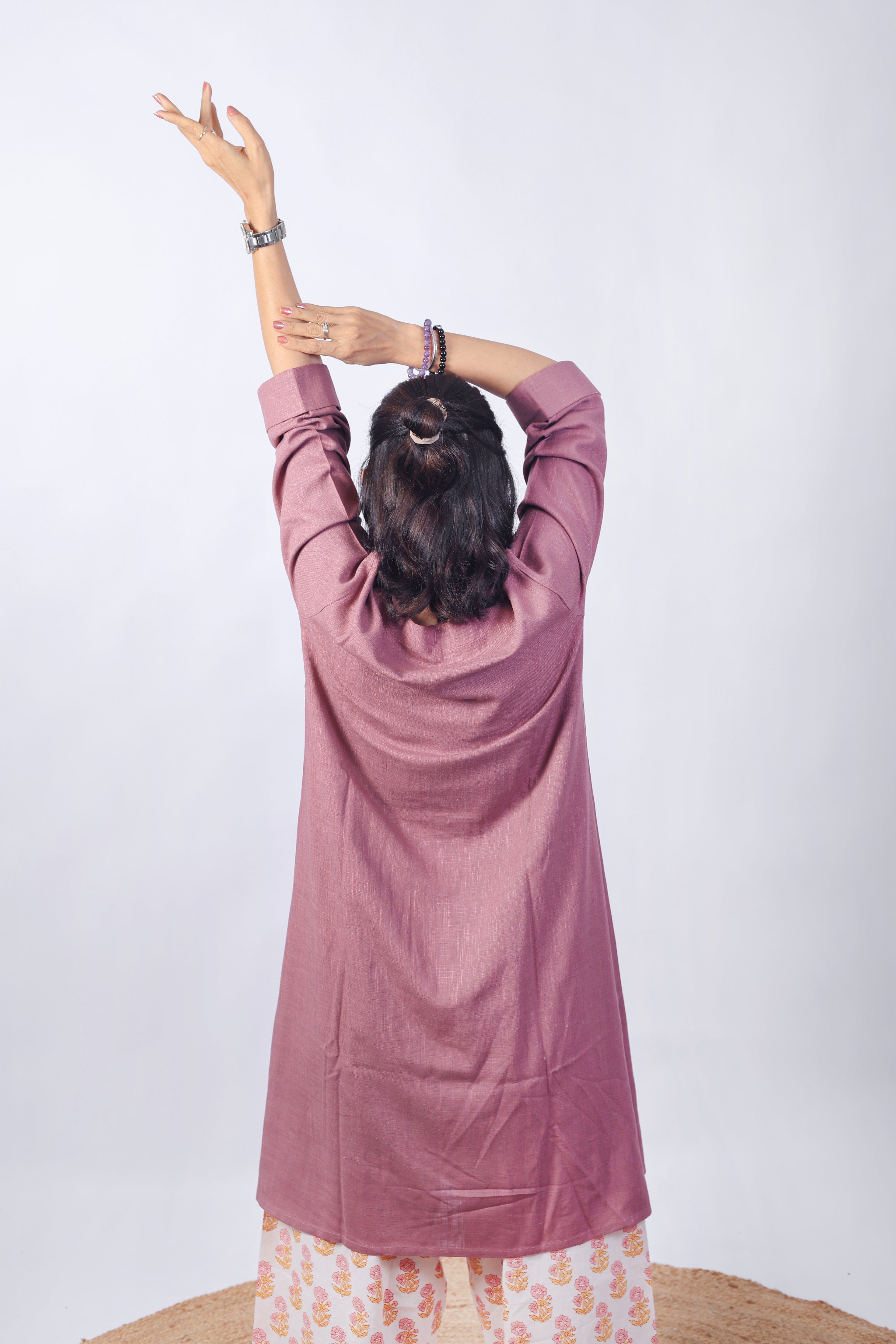 Purple farsi kurta set