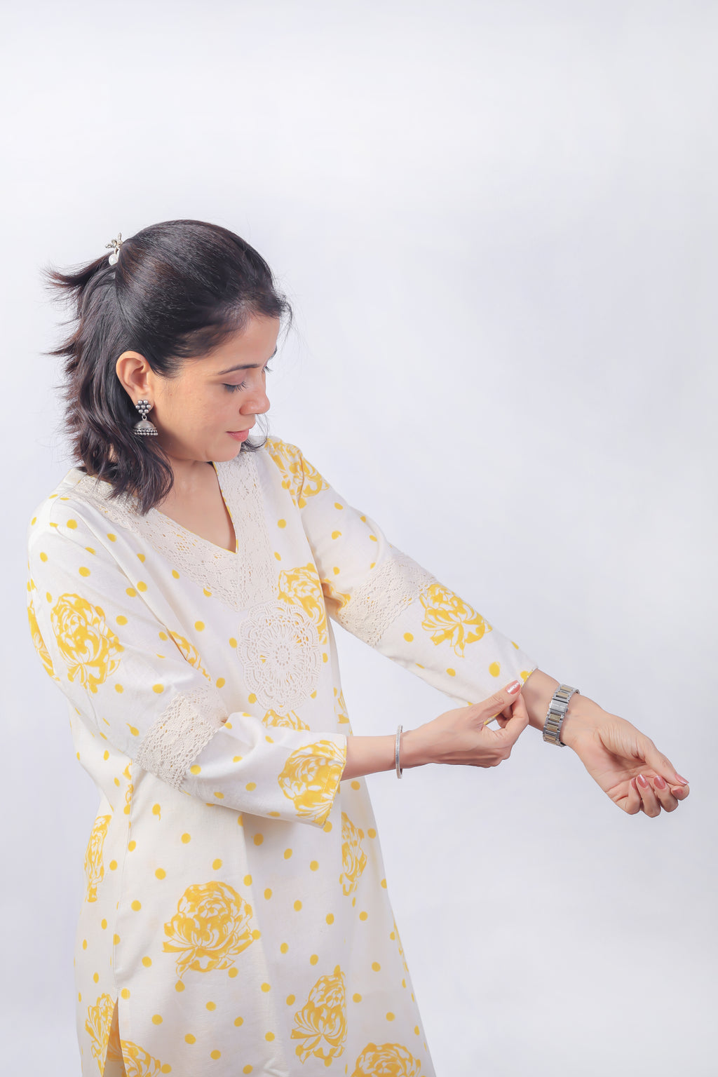 White kurta set