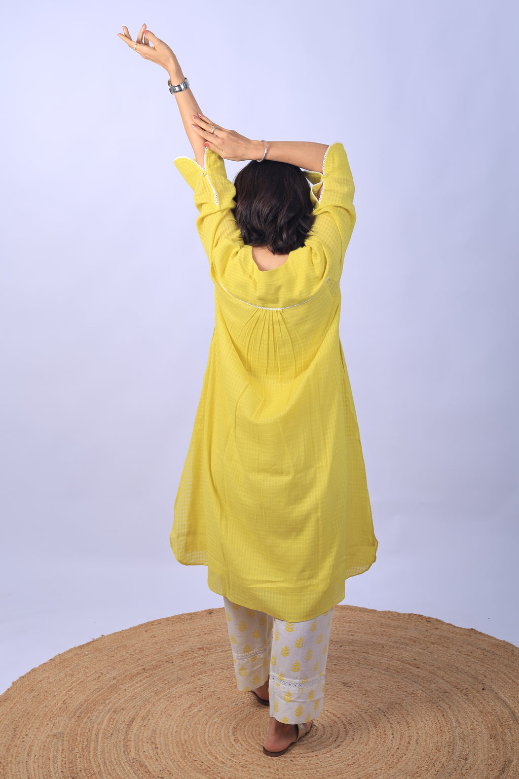 yellow suit