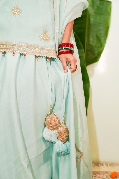 Tara   ocean  colour lehenga set