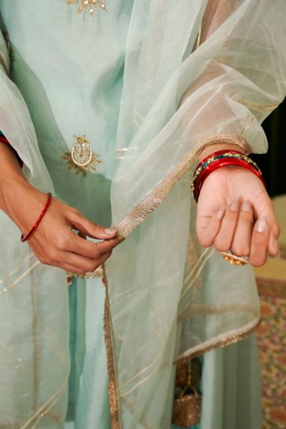 Tara   ocean  colour lehenga set