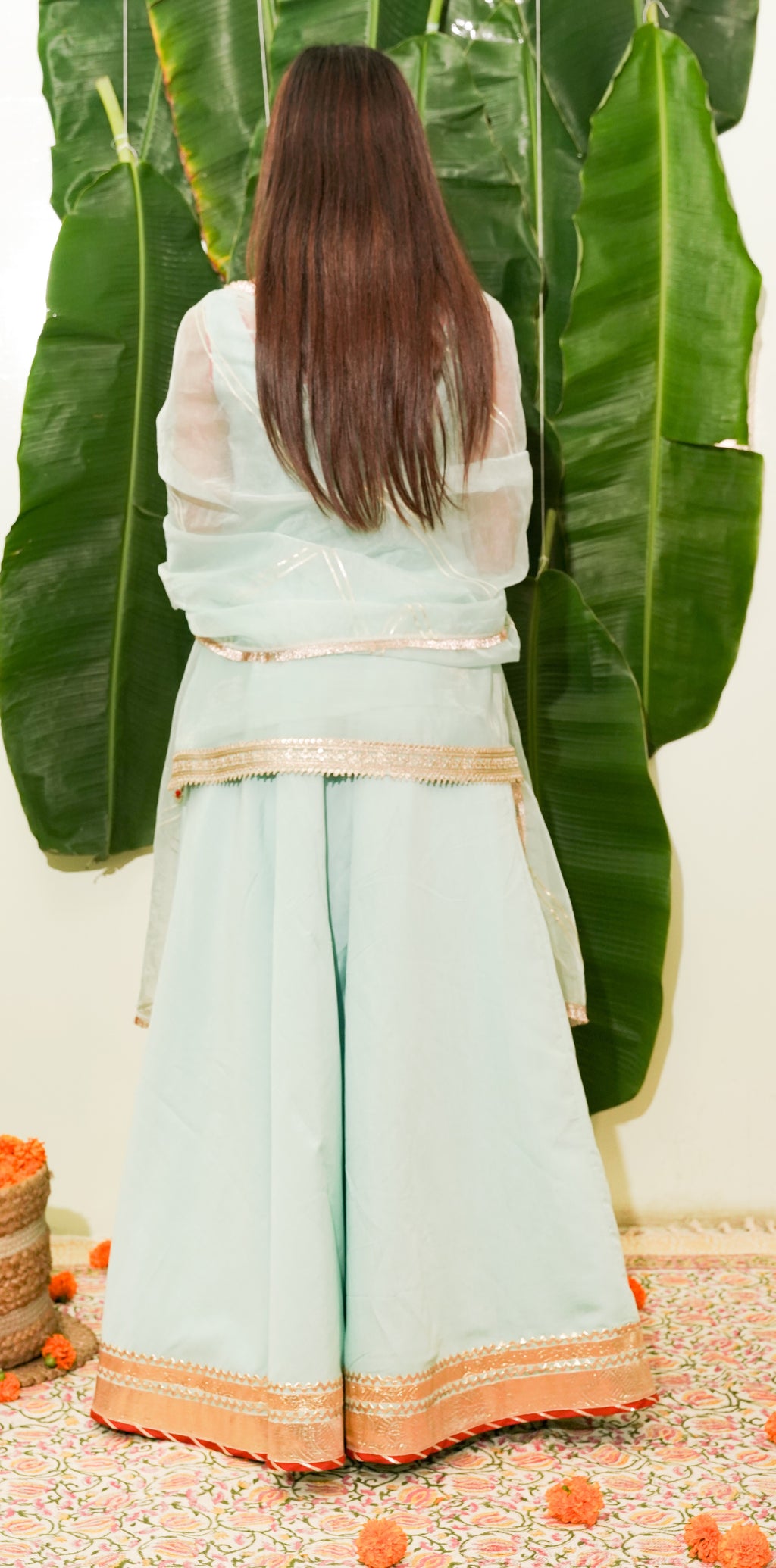 Tara   ocean  colour lehenga set