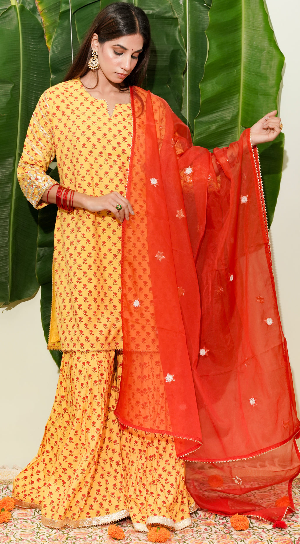 Prabha_ sunflower yellow plazo set
