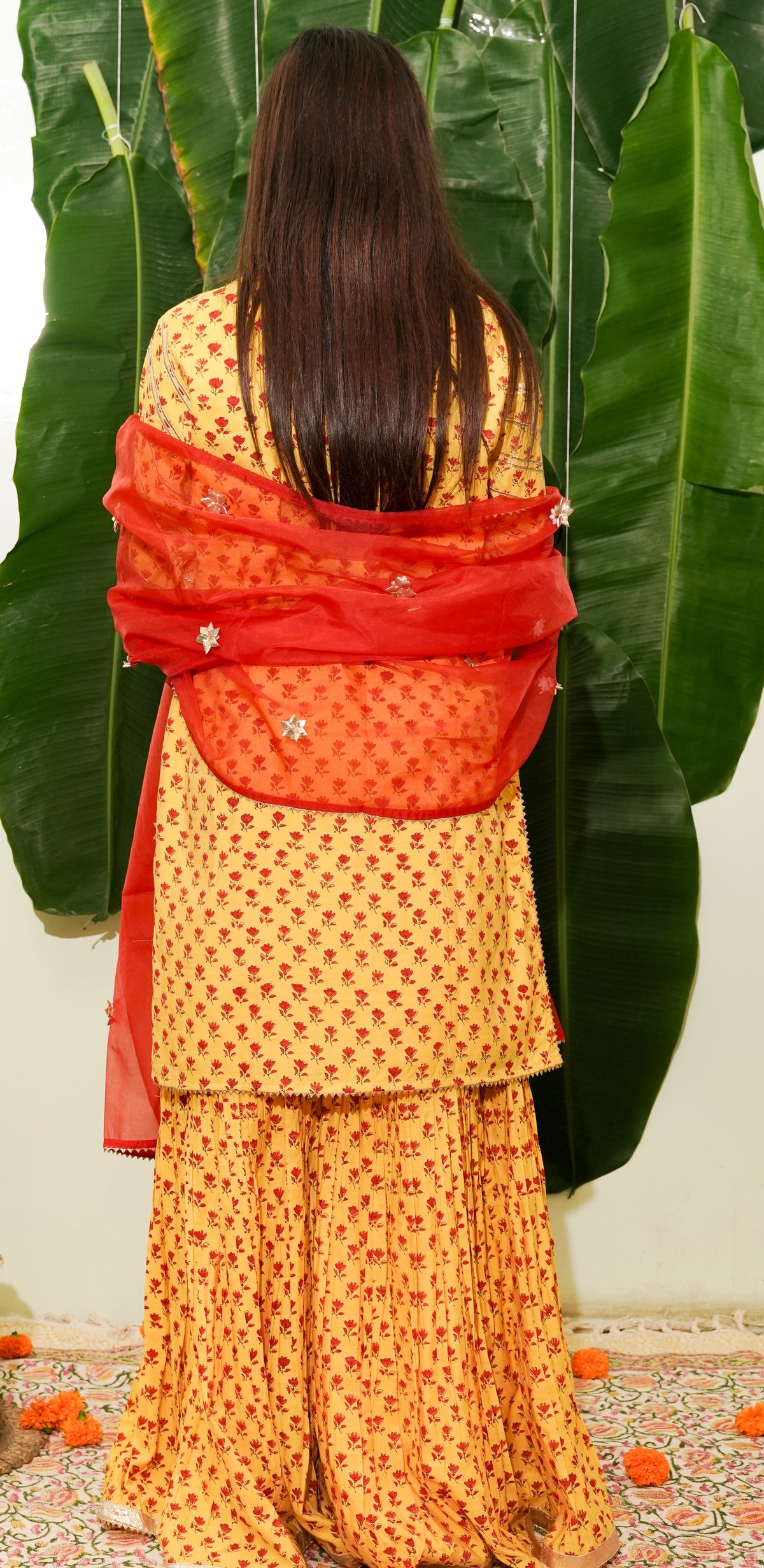 Prabha_ sunflower yellow plazo set