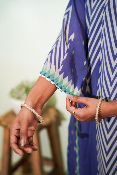 beautiful printed mul chanderi kurta