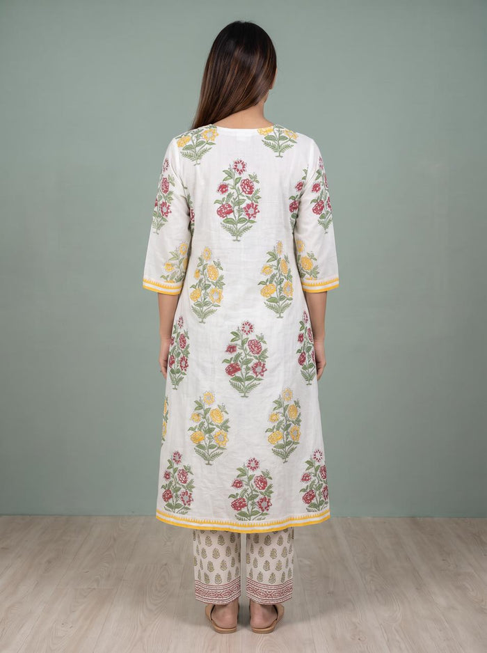Handblock Kurta Set