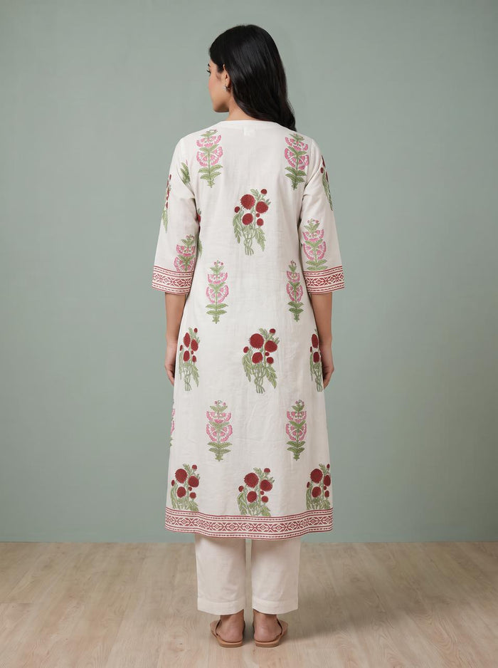 Handblock Kurta  set