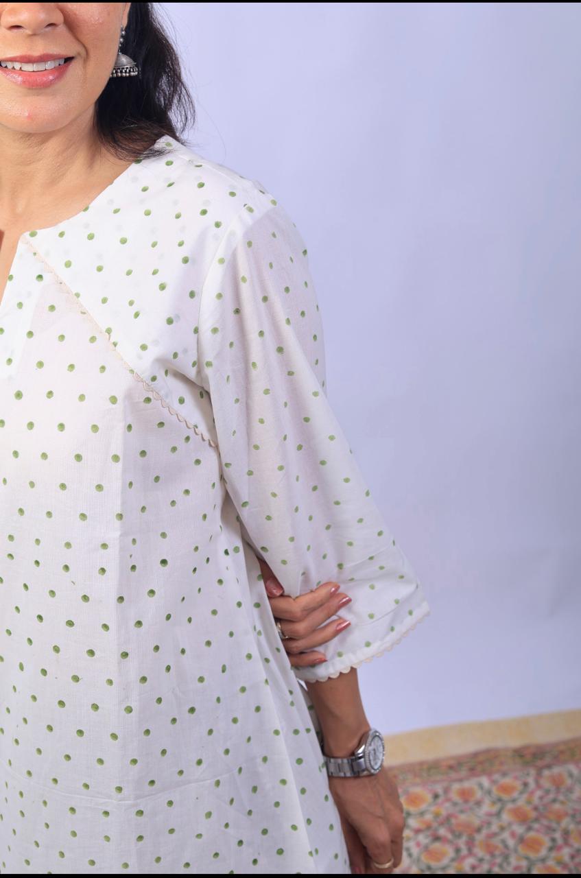 White  farsi kurta set