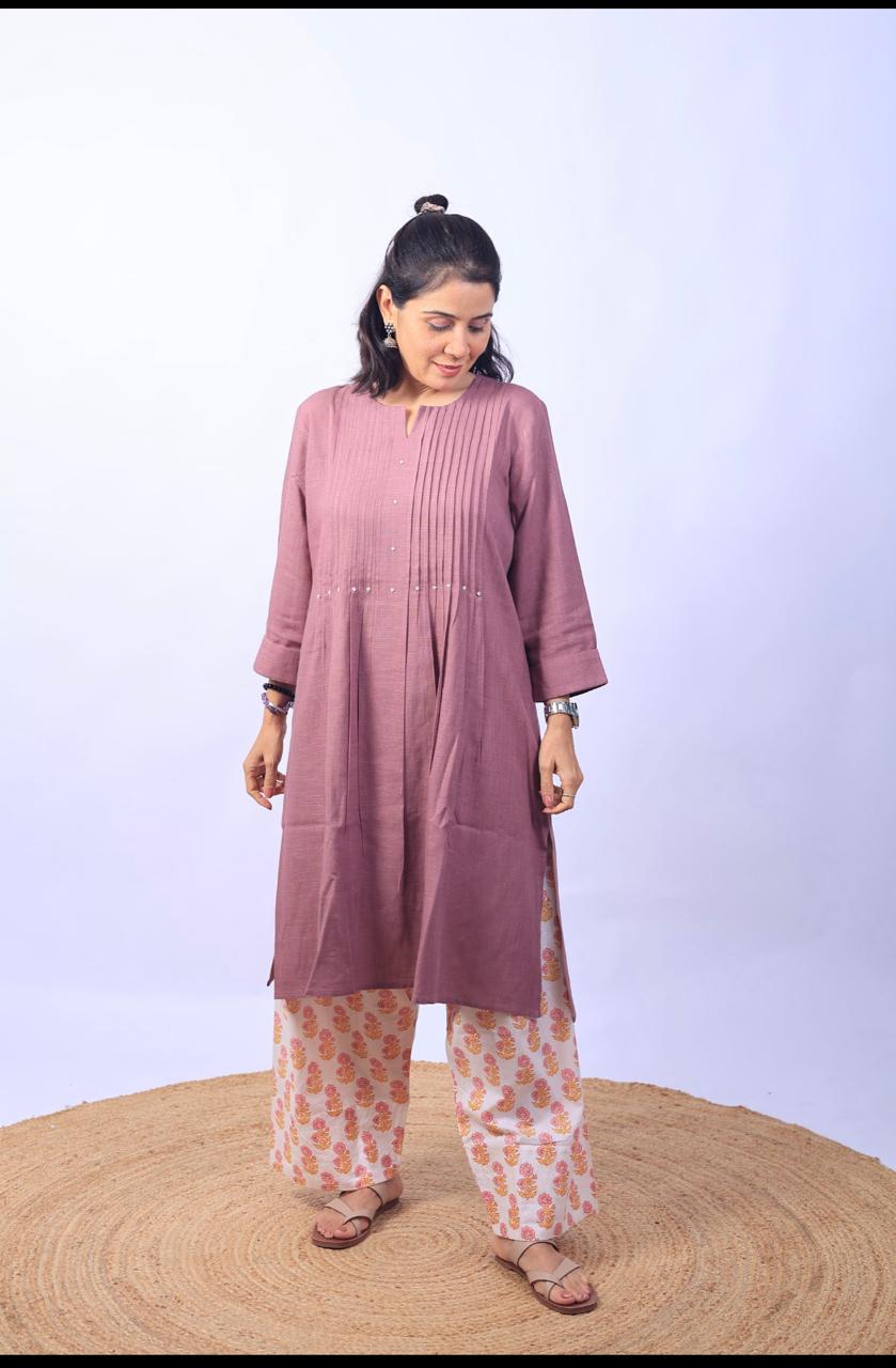 Purple farsi kurta set