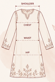 Kurta Measurement Points: Shoulder, Chest, Waist, Hip